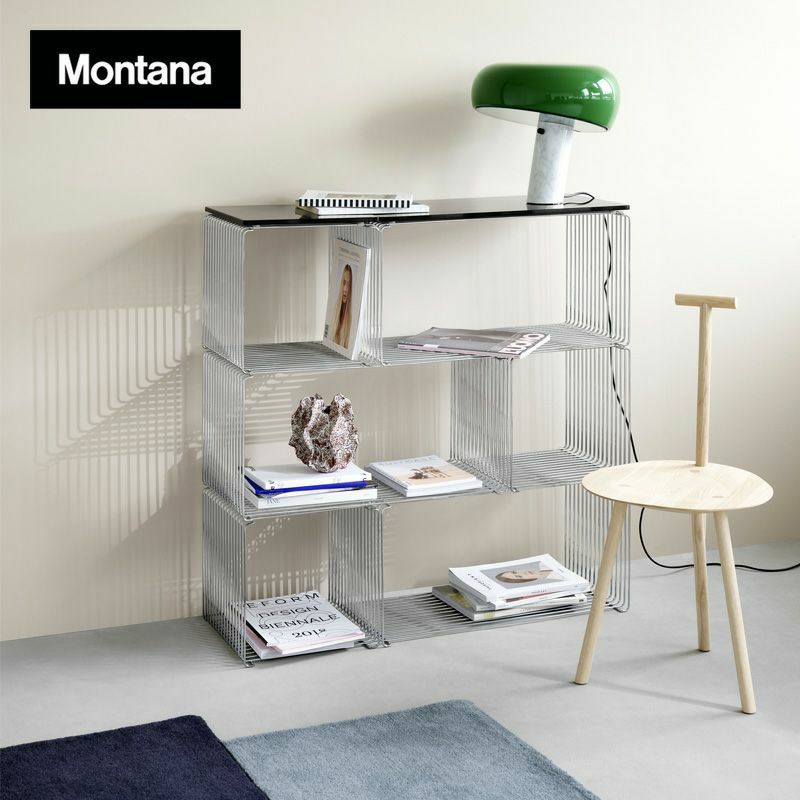 Montana モンタナ Panton Wire パントン ワイヤー フレーム シングル ハーフ 7661T サイズ：W34.8 × H17.2cm （奥行：34.8cm） カラー：7色 デザイン：Verner Panton ヴェルナー・パントン