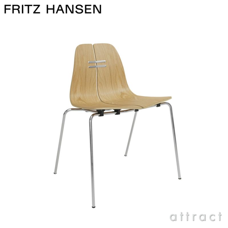 FRITZ HANSEN フリッツ・ハンセン PK3 ダイニングチェア カラー：オーク ベースカラー：クローム仕上げ 