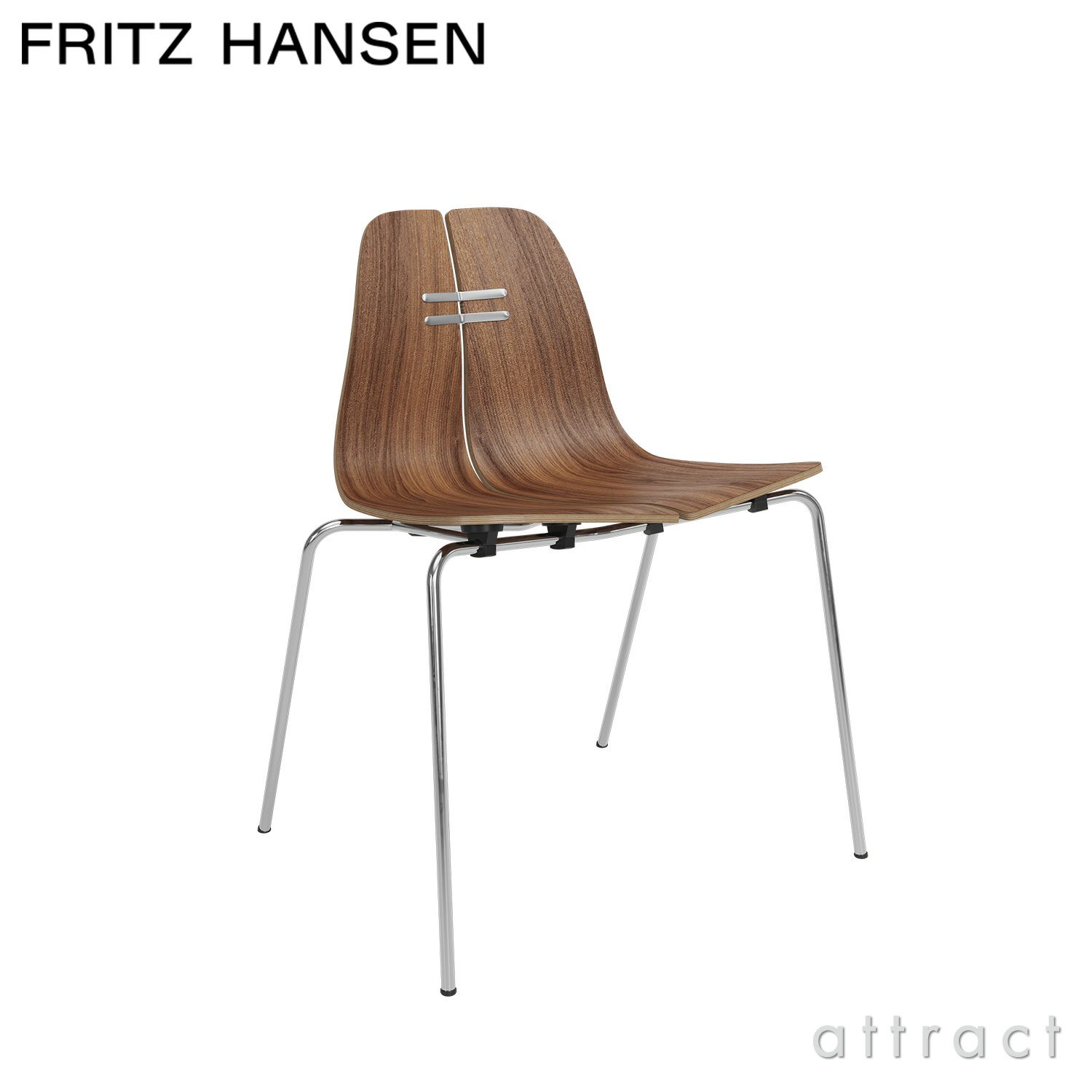 FRITZ HANSEN フリッツ・ハンセン PK3 ダイニングチェア カラー：ウォルナット ベースカラー：クローム仕上げ