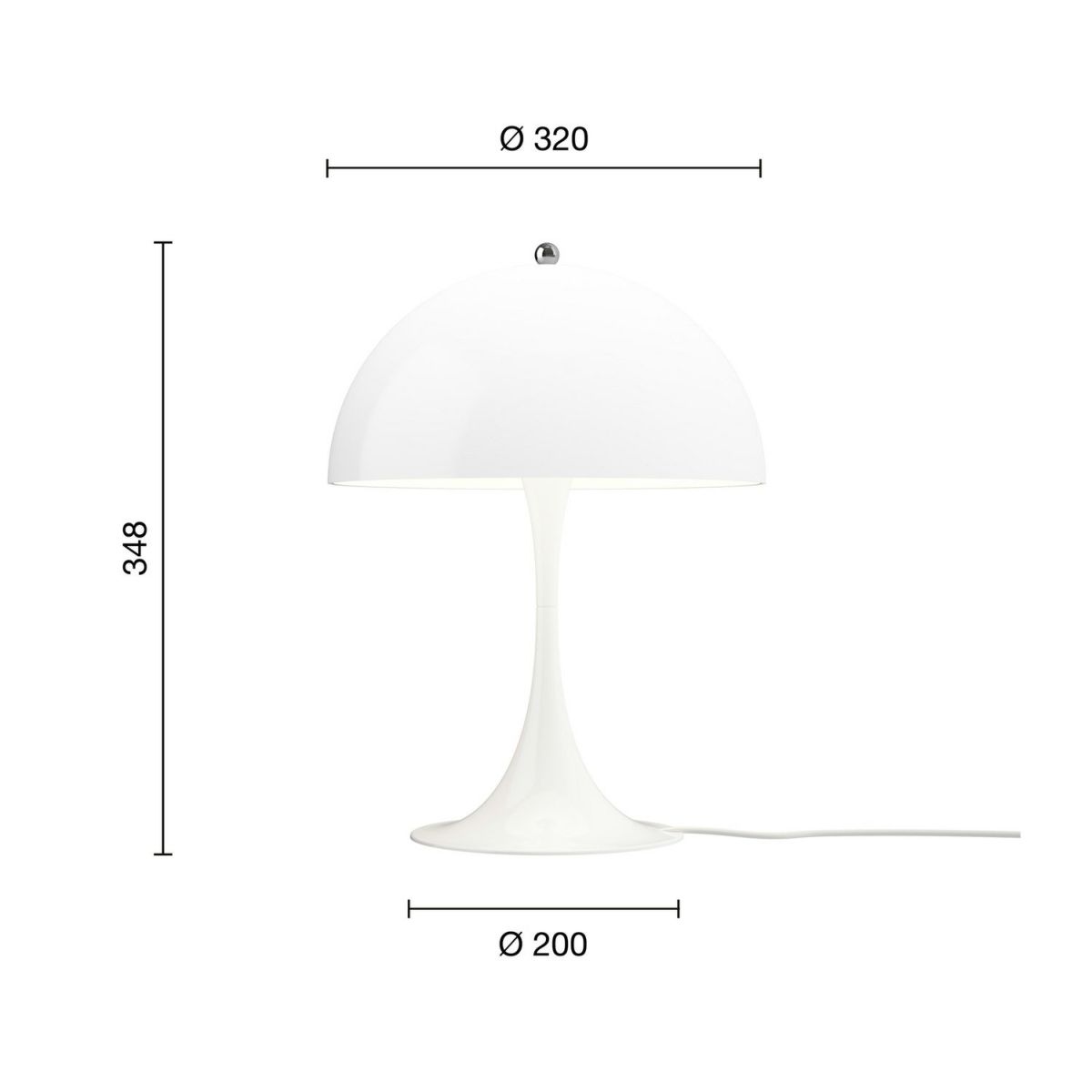 Louis Poulsen ルイスポールセン Panthella 320 Table パンテラ 320 テーブル テーブルランプ カラー：オパール・ホワイト デザイン：ヴェルナー・パントン