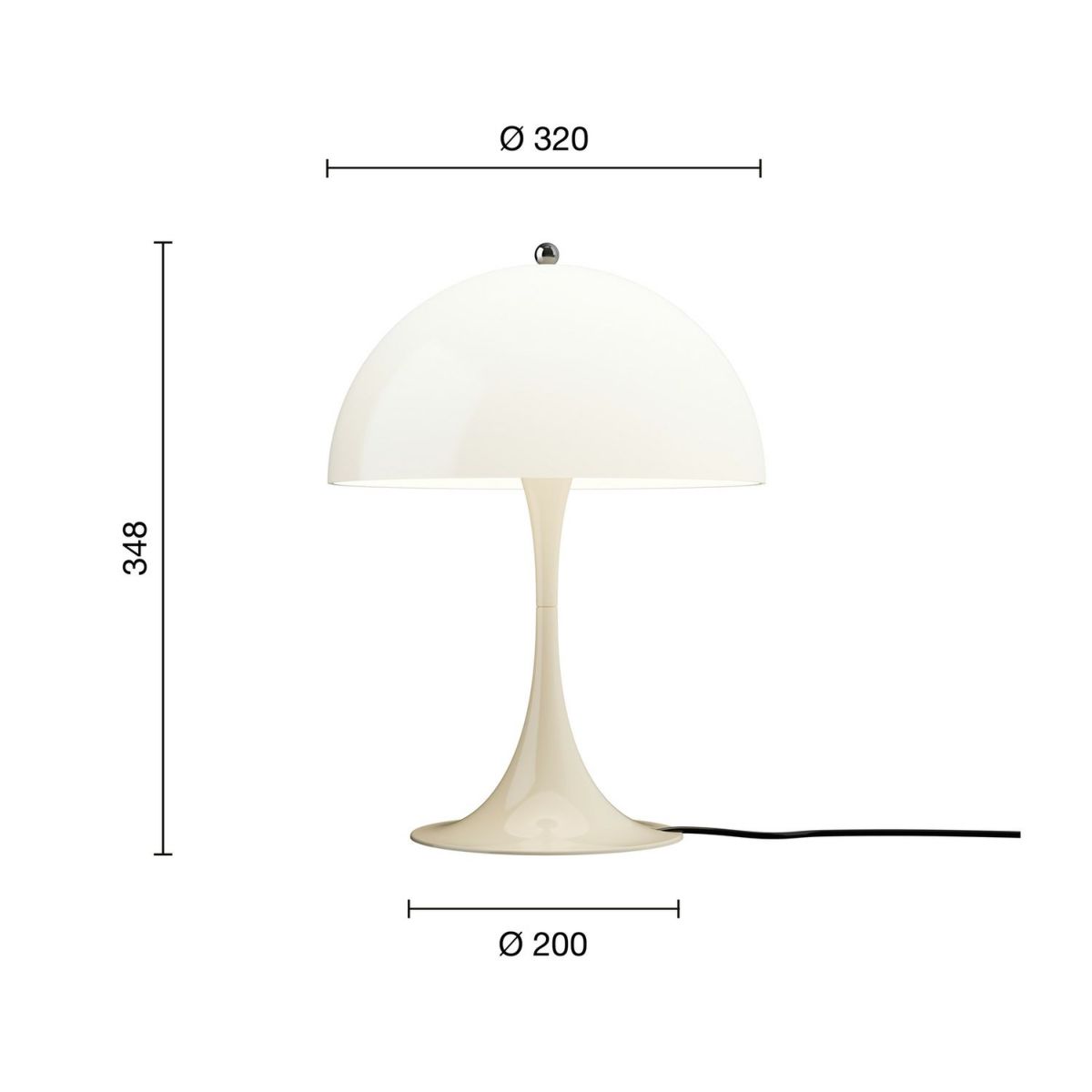 Louis Poulsen ルイスポールセン Panthella 320 Table パンテラ 320 テーブル テーブルランプ カラー：オパール・ベージュ デザイン：ヴェルナー・パントン