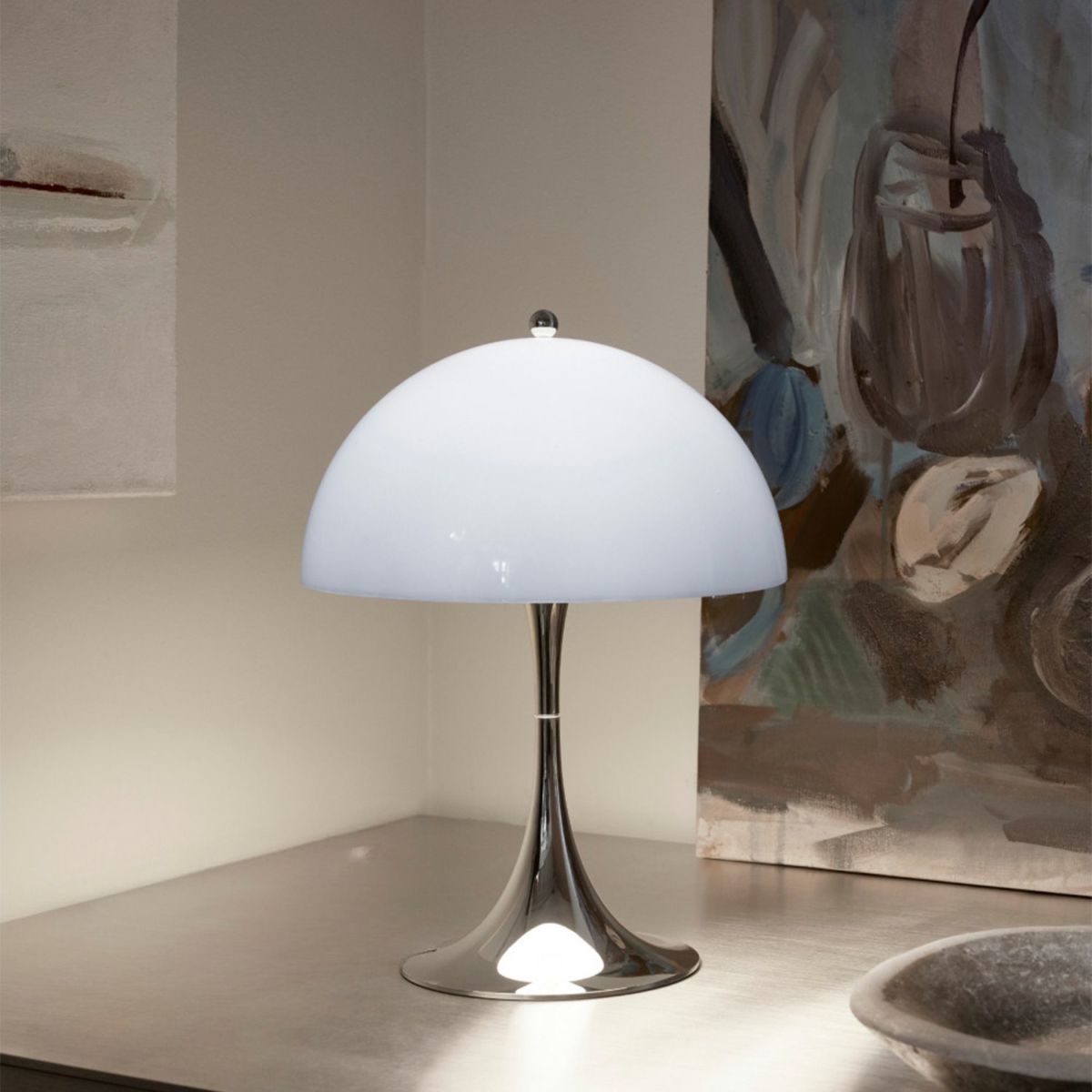 Louis Poulsen ルイスポールセン Panthella 250 Portable パンテラ 250 ポータブル テーブルランプ カラー：オペーク・モスグリーン デザイン：ヴェルナー・パントン