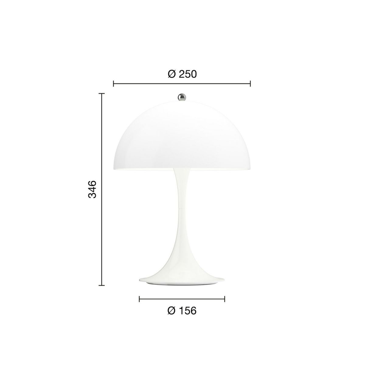 Louis Poulsen ルイスポールセン Panthella 250 Portable パンテラ 250 ポータブル テーブルランプ カラー：オペーク・イエロー デザイン：ヴェルナー・パントン