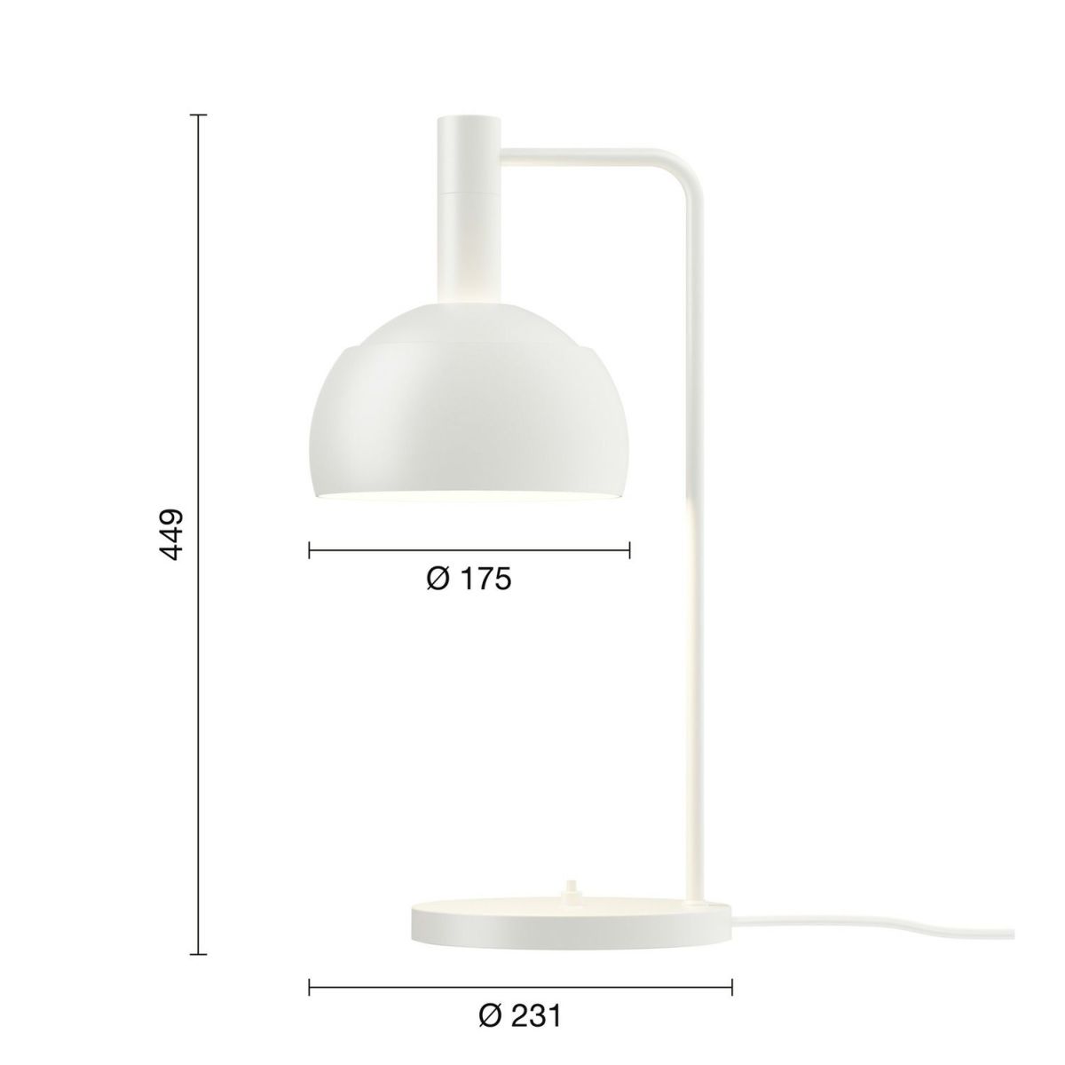 Louis Poulsen ルイスポールセン FJ Elements Table Lamp FJ エレメンツ テーブルランプ Φ175mm カラー：ホワイト デザイン：フィン・ユール