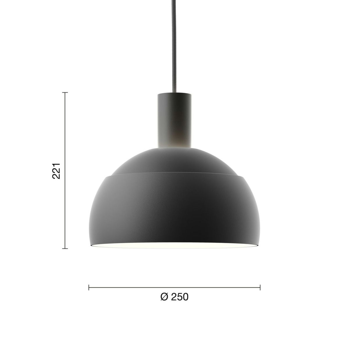 Louis Poulsen ルイスポールセン FJ Elements Pendant Lamp FJ エレメンツ ペンダントランプ Φ250mm カラー：ブラック デザイン：フィン・ユール