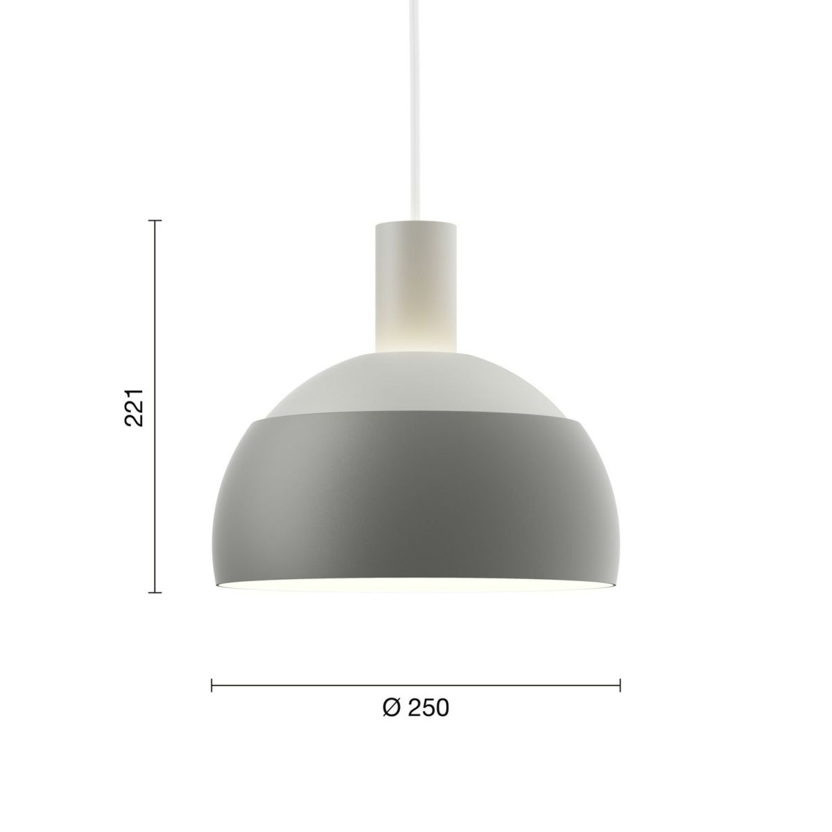 Louis Poulsen ルイスポールセン FJ Elements Pendant Lamp FJ エレメンツ ペンダントランプ Φ250mm カラー：オリジナル・グレー デザイン：フィン・ユール