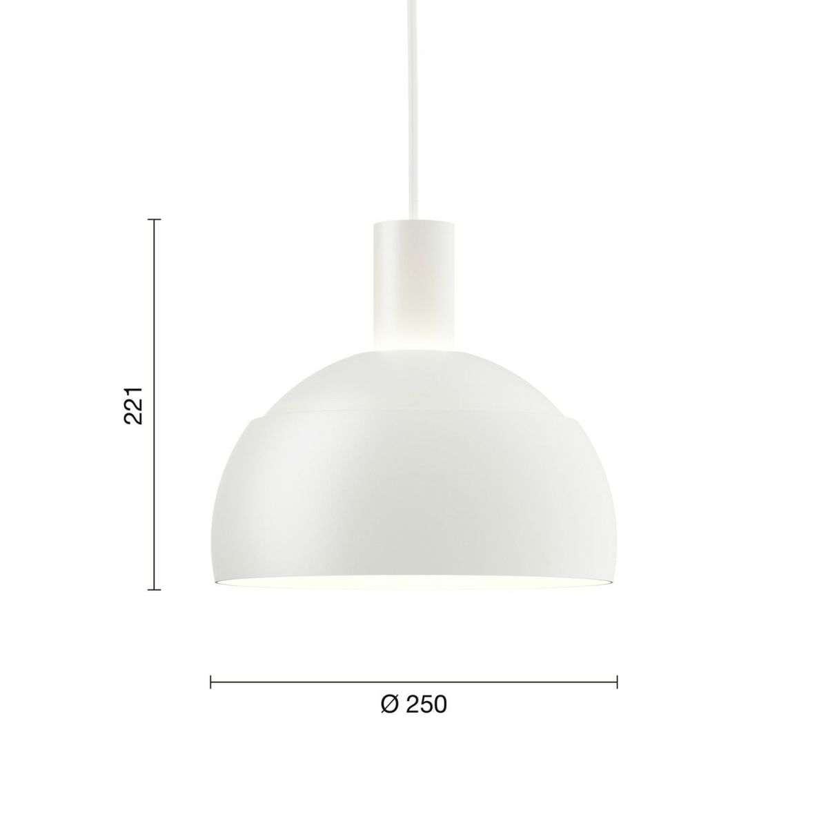 Louis Poulsen ルイスポールセン FJ Elements Pendant Lamp FJ エレメンツ ペンダントランプ Φ250mm カラー：ホワイト デザイン：フィン・ユール
