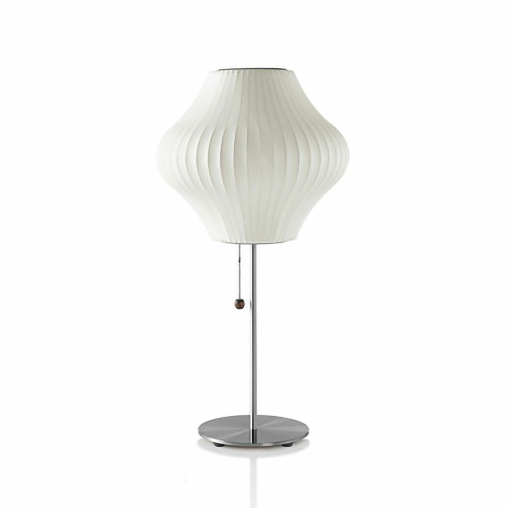 Herman Miller ハーマンミラー BUBBLE LAMPS バブルランプ Pear Lotus Table Lamp ペアー ロータス テーブルランプ ブラッシュドニッケル デザイン：ジョージ・ネルソン