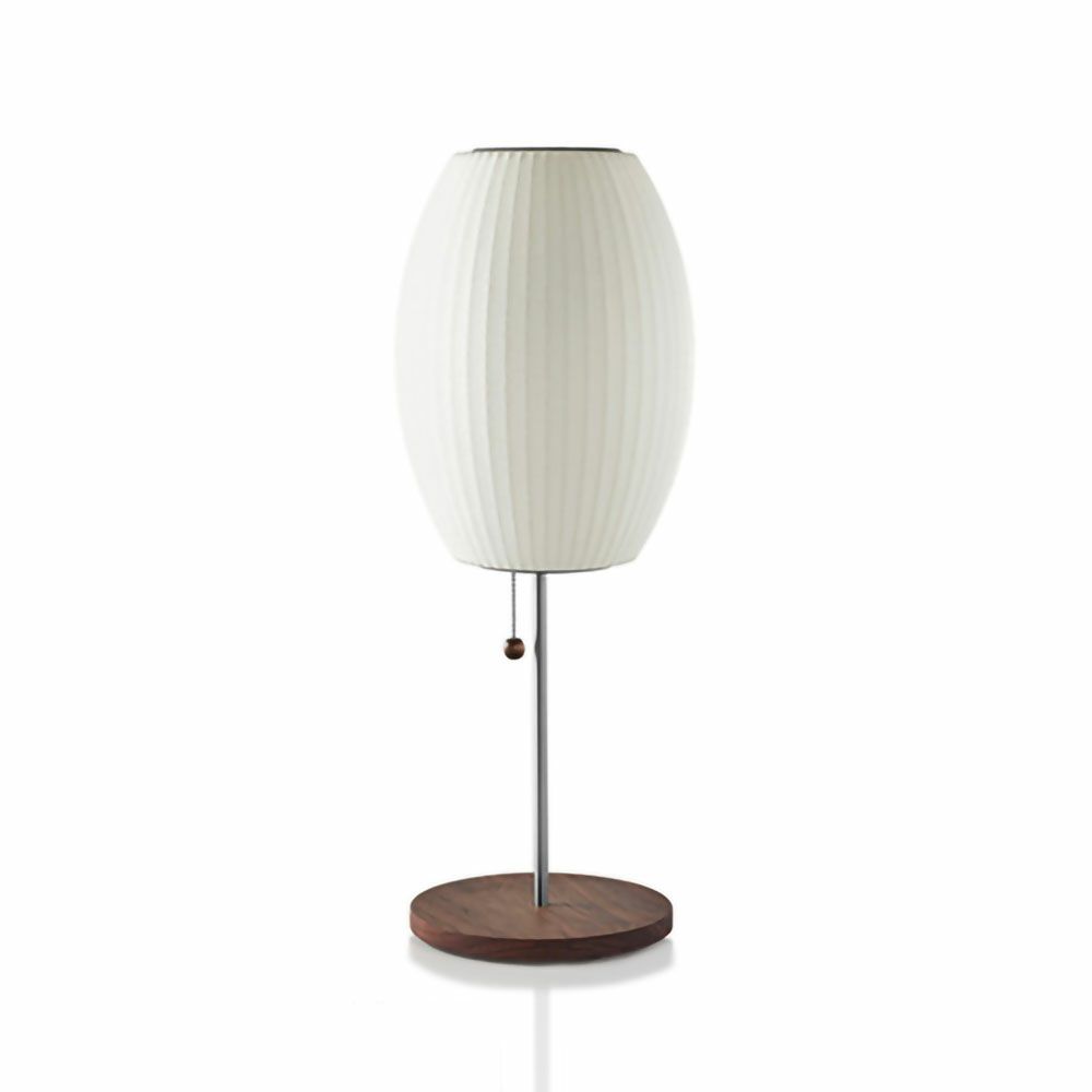 Herman Miller ハーマンミラー BUBBLE LAMPS バブルランプ Cigar Lotus Table Lamp シガー ロータス テーブルランプ ウォールナット デザイン：ジョージ・ネルソン