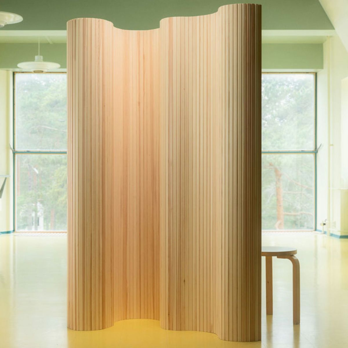 Artek アルテック 100 SCREEN スクリーン パーティション Size B W200cm × H150cm クリアラッカー仕上げ デザイン：アルヴァ・アアルト