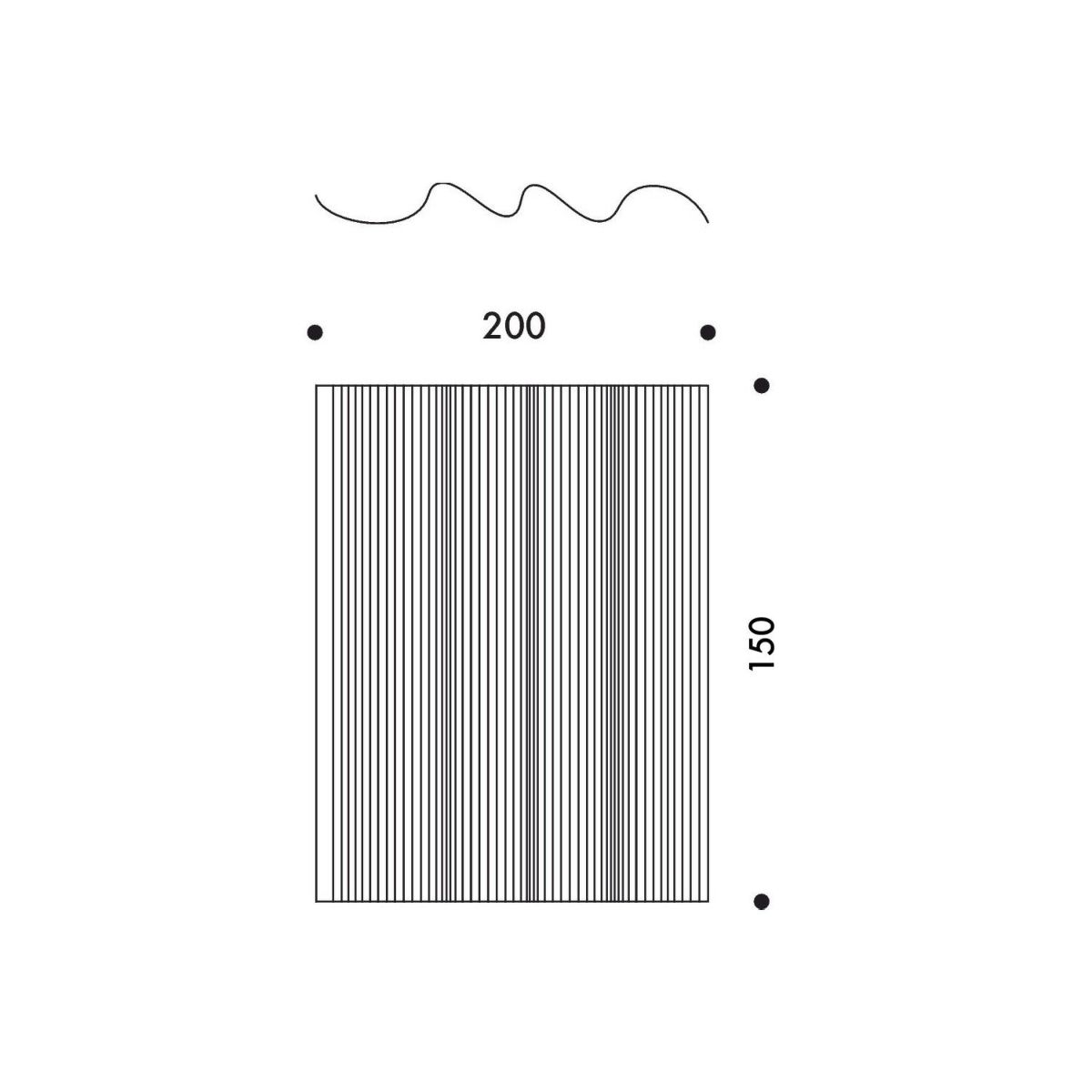 Artek アルテック 100 SCREEN スクリーン パーティション Size B W200cm × H150cm クリアラッカー仕上げ デザイン：アルヴァ・アアルト