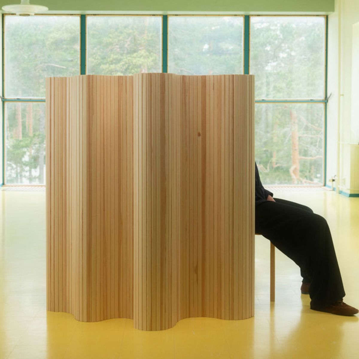 Artek アルテック 100 SCREEN スクリーン パーティション Size C W200cm × H130cm クリアラッカー仕上げ デザイン：アルヴァ・アアルト
