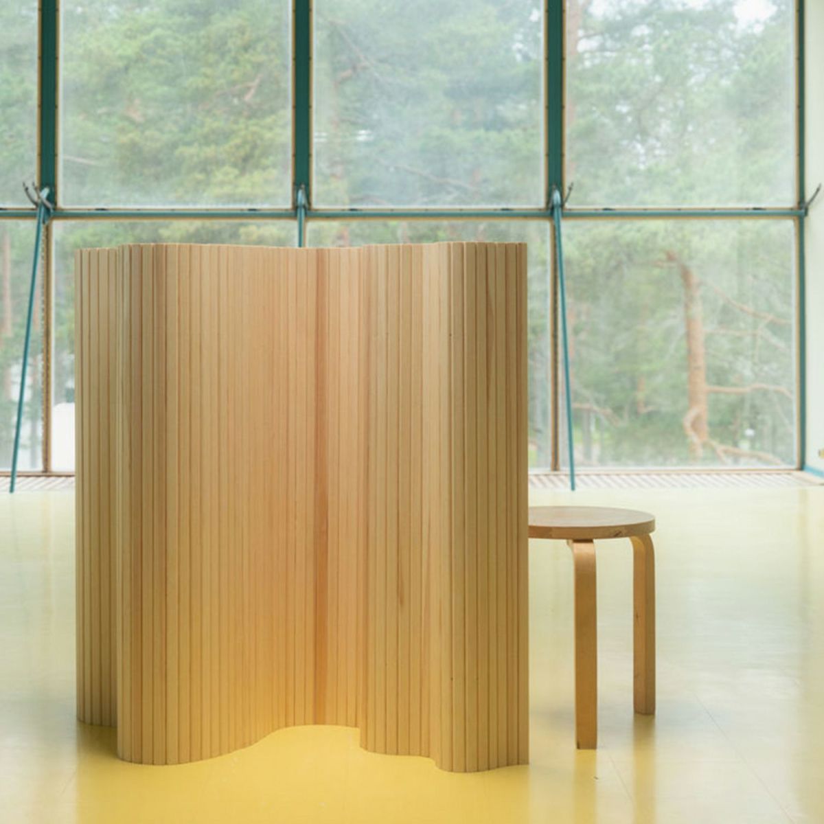 Artek アルテック 100 SCREEN スクリーン パーティション Size C W200cm × H130cm クリアラッカー仕上げ デザイン：アルヴァ・アアルト