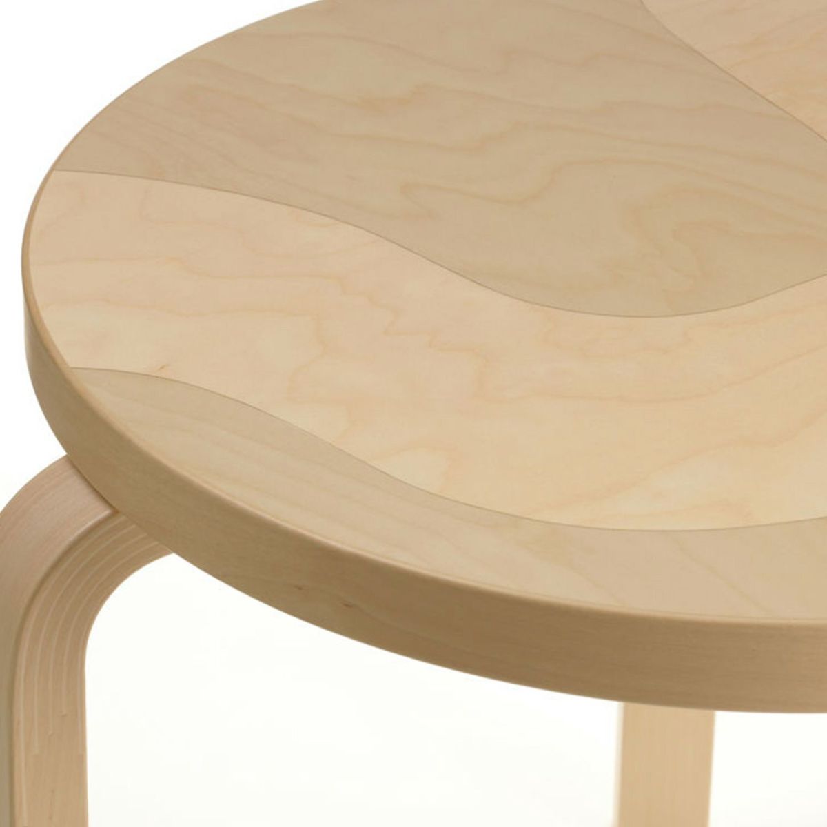 Artek アルテック ＋ marimekko マリメッコ シリーズ Anniversary Esitions TABLE 90D テーブル 90D サイズ：Φ48×44cm 厚み 3cm 3本脚 Seireeni セイレーニ デザイン：アルヴァ・アアルト