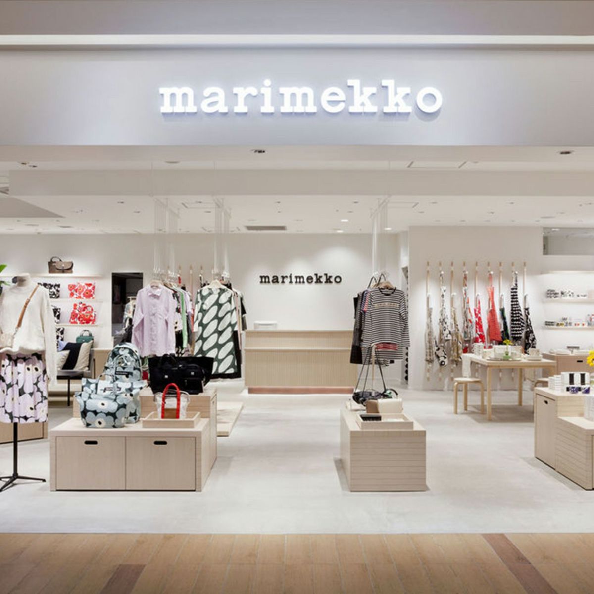 Artek アルテック ＋ marimekko マリメッコ シリーズ Anniversary Esitions BENCH 153B ベンチ 153B ソリッドトップ サイズ：72.5×40cm バーチ材 Kivet キヴェット デザイン：アルヴァ・アアルト