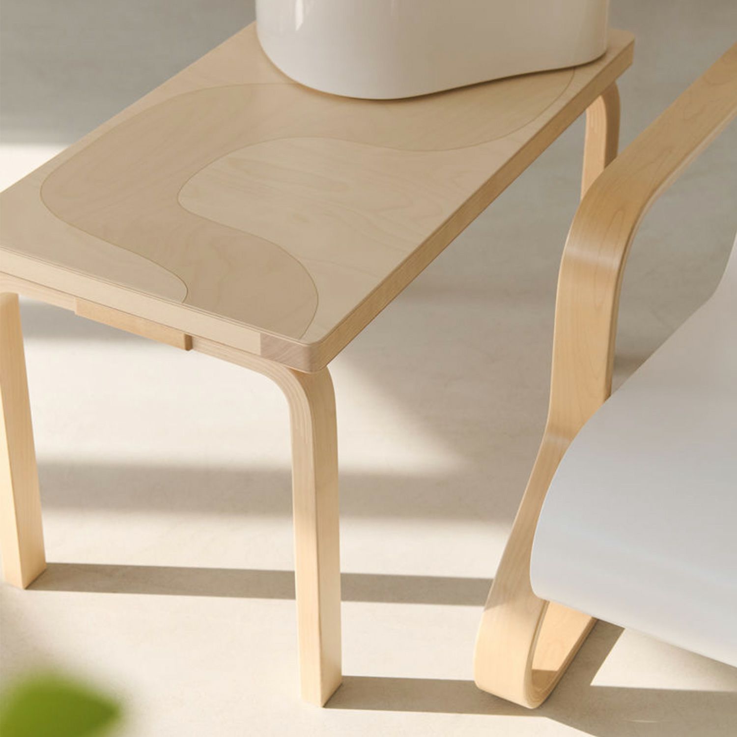 Artek アルテック ＋ marimekko マリメッコ シリーズ Anniversary Esitions BENCH 153B ベンチ 153B ソリッドトップ サイズ：72.5×40cm バーチ材 Kivet キヴェット デザイン：アルヴァ・アアルト