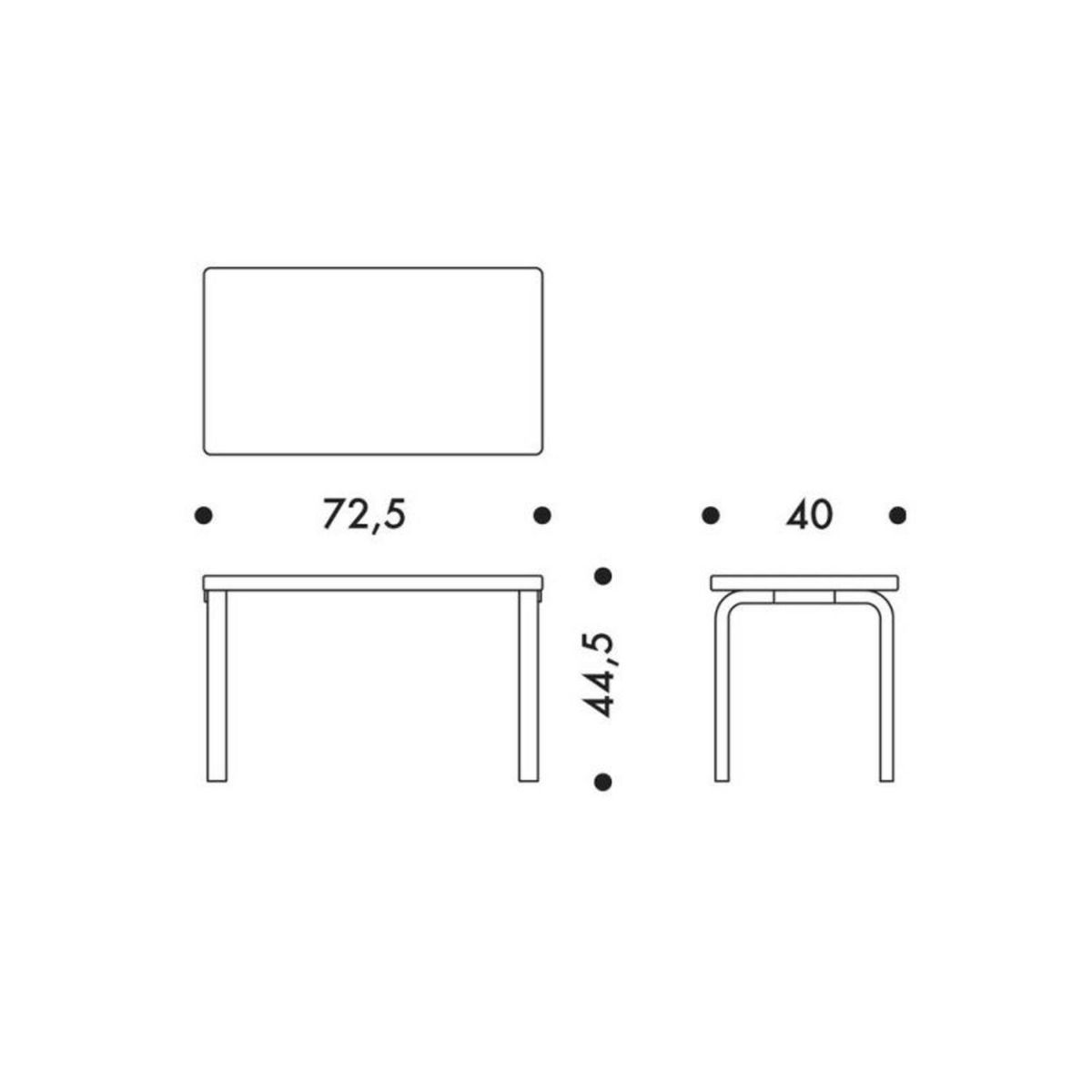 Artek アルテック ＋ marimekko マリメッコ シリーズ Anniversary Esitions BENCH 153B ベンチ 153B ソリッドトップ サイズ：72.5×40cm バーチ材 Kivet キヴェット デザイン：アルヴァ・アアルト