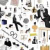 Artek アルテック ＋ marimekko マリメッコ シリーズ Anniversary Esitions STOOL 60 スツール 60 3本脚 バーチ材 Seireeni セイレーニ デザイン：アルヴァ・アアルト
