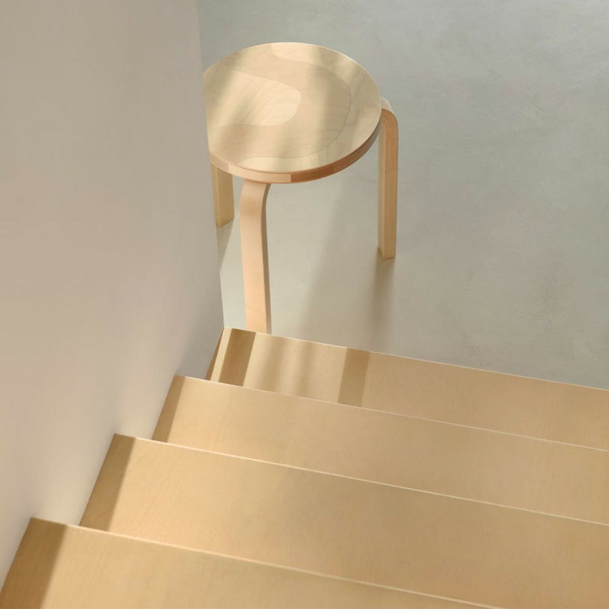 Artek アルテック ＋ marimekko マリメッコ シリーズ Anniversary Esitions STOOL 60 スツール 60 3本脚 バーチ材 Seireeni セイレーニ デザイン：アルヴァ・アアルト