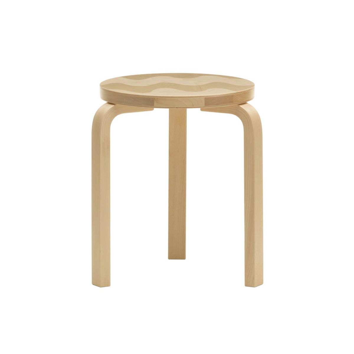 Artek アルテック ＋ marimekko マリメッコ シリーズ Anniversary Esitions STOOL 60 スツール 60 3本脚 バーチ材 Lokki ロッキ デザイン：アルヴァ・アアルト