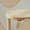Artek アルテック ＋ marimekko マリメッコ シリーズ Anniversary Esitions STOOL 60 スツール 60 3本脚 バーチ材 Lokki ロッキ デザイン：アルヴァ・アアルト
