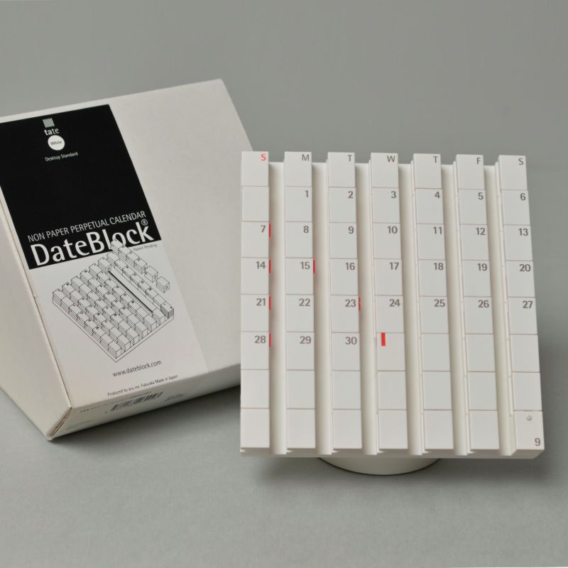 Date block desktop 万年カレンダー　デッドストック Date Block デートブロック 卓上万年カレンダー デスクトップ ABS樹脂