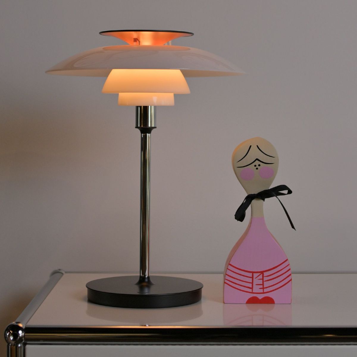 Louis Poulsen ルイスポールセン PH 80 Portable ポータブル LED テーブルランプ スタンドライト Φ230mm （シルヴァー・クローム） ポール・ヘニングセン