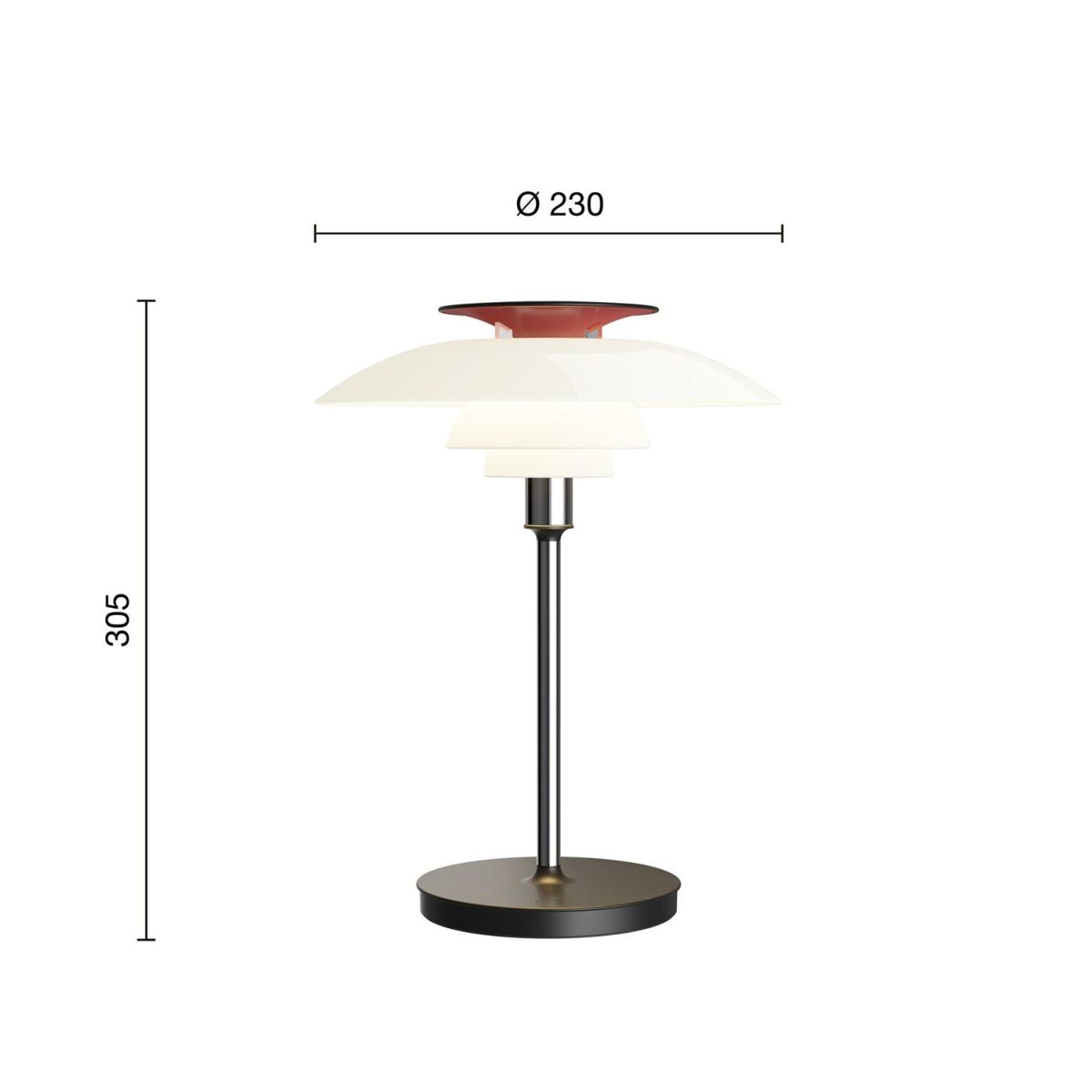 Louis Poulsen ルイスポールセン PH 80 Portable ポータブル LED テーブルランプ スタンドライト Φ230mm （シルヴァー・クローム） ポール・ヘニングセン