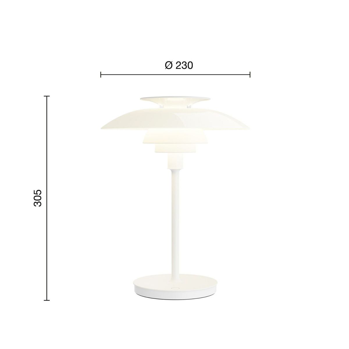 Louis Poulsen ルイスポールセン PH 80 Portable ポータブル LED テーブルランプ スタンドライト Φ230mm （ホワイト） ポール・ヘニングセン