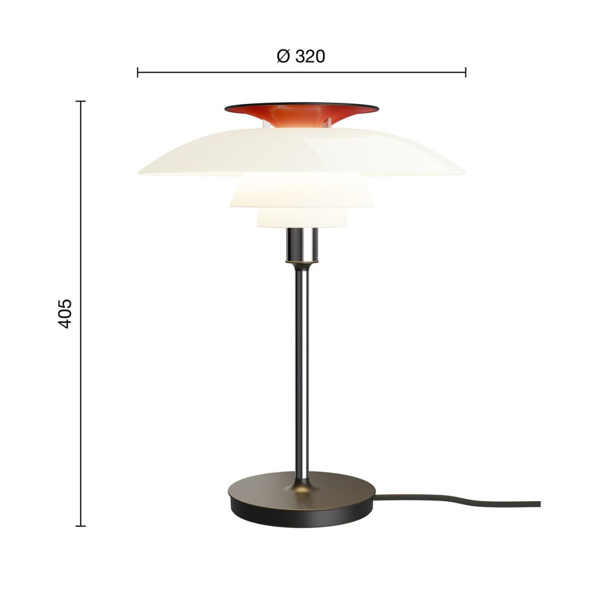 Louis Poulsen ルイスポールセン PH 80 Table Lamp テーブルランプ スタンドライト Φ320mm （シルヴァー・クローム） ポール・ヘニングセン