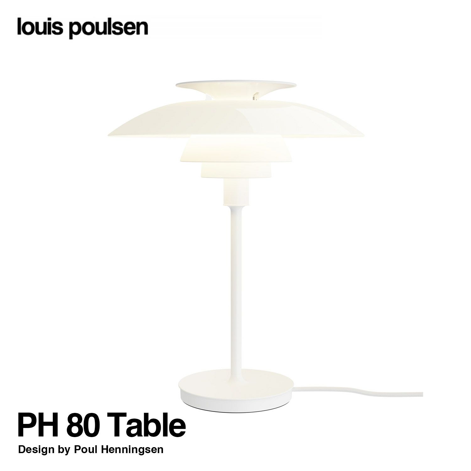 Louis Poulsen ルイスポールセン PH 80 Table Lamp テーブルランプ スタンドライト Φ320mm （ホワイト） ポール・ヘニングセン