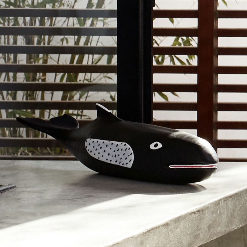 Vitra ヴィトラ Eames House Whale イームズ ハウスホエール ソリッドアッシュ ハンドペイント 鯨 くじら クジラ オブジェ カラー：ブラック デザイン：チャールズ＆レイ・イームズ