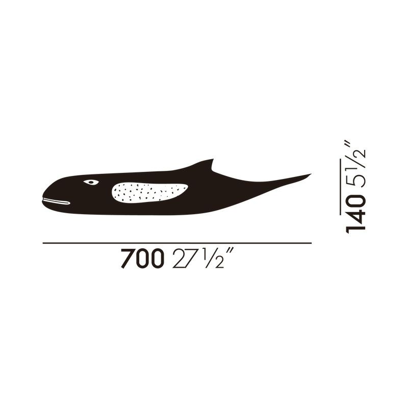 Vitra ヴィトラ Eames House Whale イームズ ハウスホエール ソリッドアッシュ ハンドペイント 鯨 くじら クジラ オブジェ カラー：ブラック デザイン：チャールズ＆レイ・イームズ