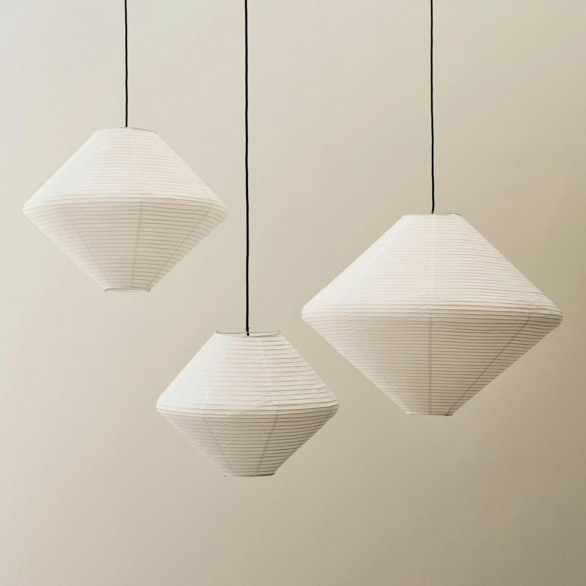 HAY ヘイ Paper Shade ペーパーシェード Diamond ダイヤモンド ペンダントランプ 照明 和紙 サイズ：3種類 デザイン：HAY コードセット付属