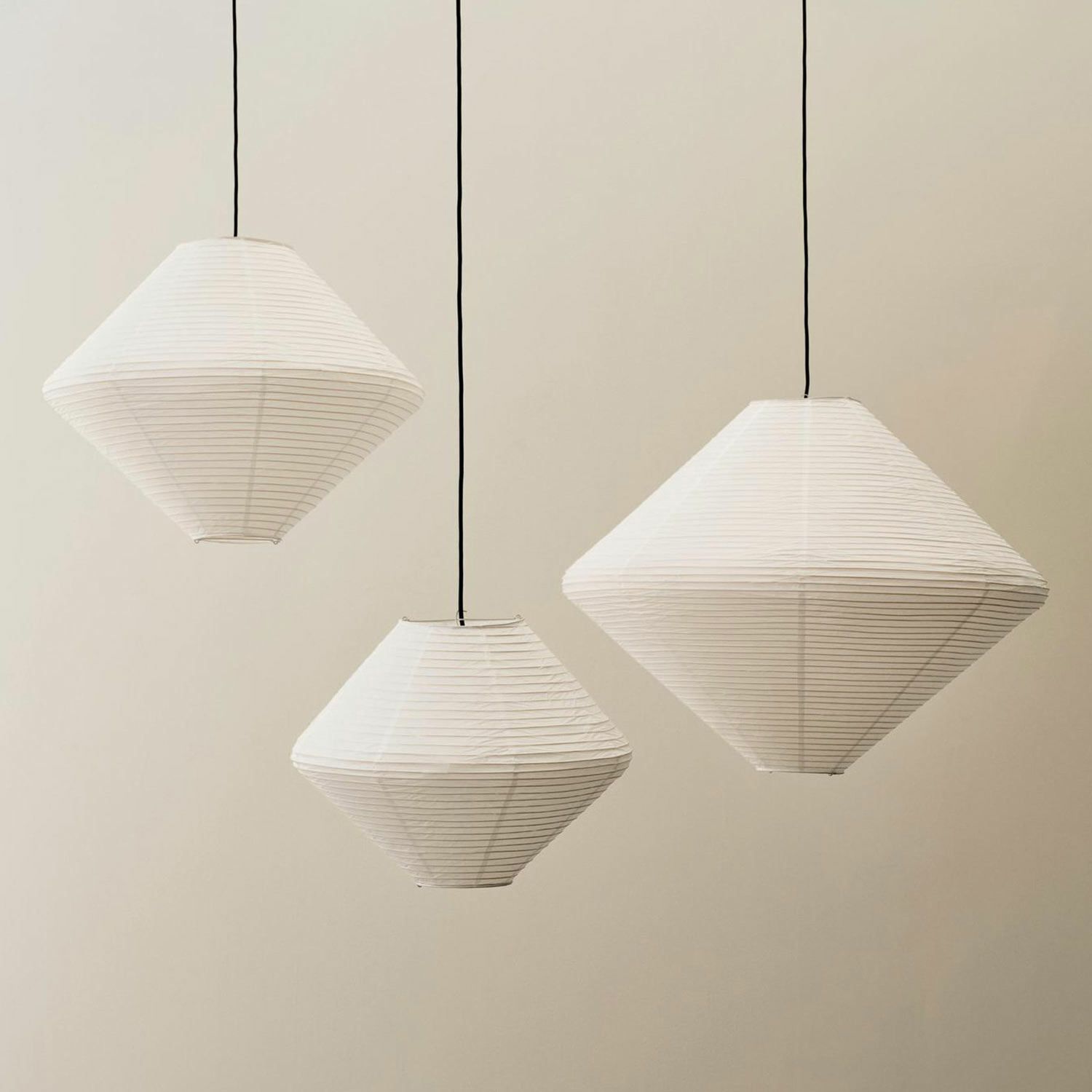 HAY ヘイ Paper Shade ペーパーシェード Diamond ダイヤモンド ペンダントランプ 照明 和紙 サイズ：3種類 デザイン：HAY コードセット付属