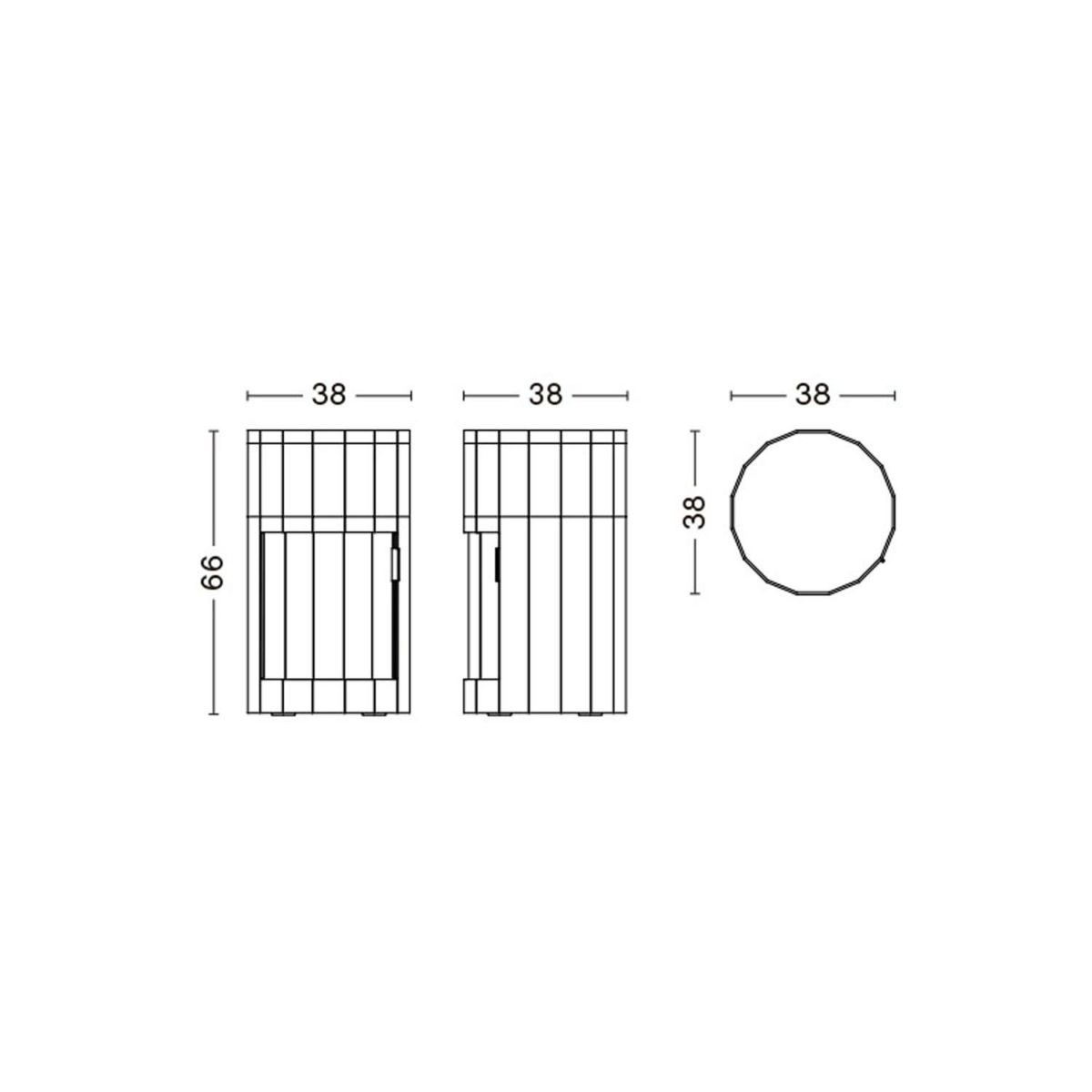 HAY ヘイ Facet Cabinet High ファセット キャビネット ハイ　回転式ドア 収納家具 キャスター付き カラー：6色 デザイン：ステファン・ショルテン