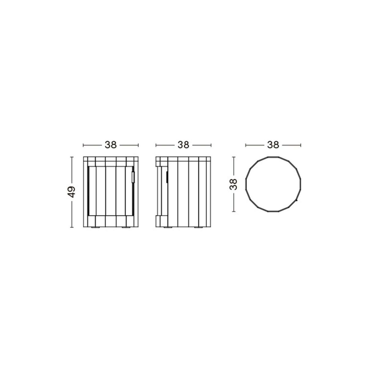 HAY ヘイ Facet Cabinet Low ファセット キャビネット ロー　回転式ドア 収納家具 キャスター付き カラー：6色 デザイン：ステファン・ショルテン
