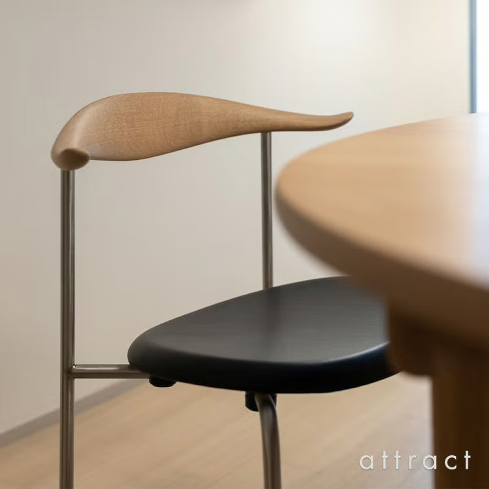 Carl Hansen & Son カール・ハンセン＆サン CH88P オーク （オイルフィニッシュ） ブラックフレーム 張座：レザー（Thor） デザイン：ハンス・J・ウェグナー