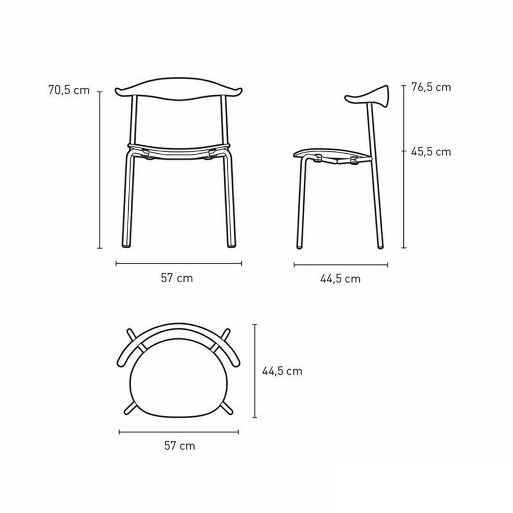 Carl Hansen & Son カール・ハンセン＆サン CH88P オーク （オイルフィニッシュ） ブラックフレーム 張座：レザー（Thor） デザイン：ハンス・J・ウェグナー
