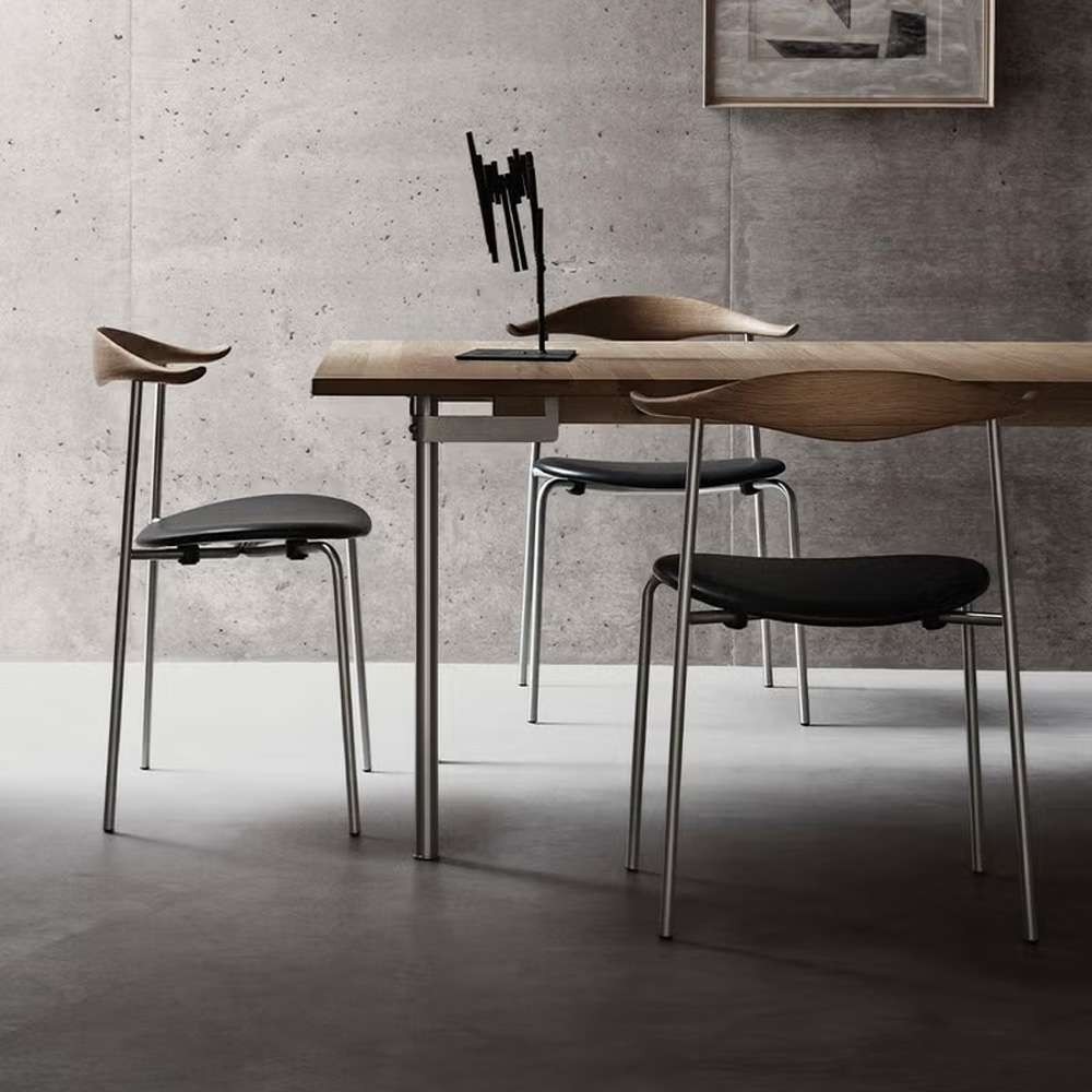 Carl Hansen & Son カール・ハンセン＆サン CH88P オーク （ソープフィニッシュ） ブラックフレーム 張座：レザー（Thor） デザイン：ハンス・J・ウェグナー